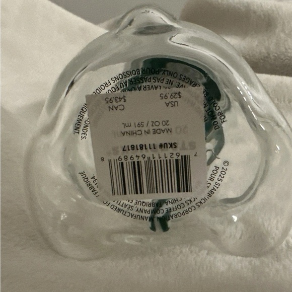 Starbucks 2025 Bearista Bear Glass Cold Cup with Green Hat and Tumbler Straw - Picture 4 of 4